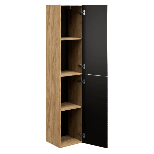 Nowoczesny Słupek Łazienkowy Wysoki Wiszący do Łazienki Loft Czarny Dąb OCEAN BLACK Comad