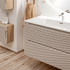 Nowoczesna Beżowa Szafka pod Umywalkę 80 cm z Szufladami OCEAN BEIGE Comad