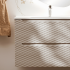 Wisząca Szafka pod Umywalkę 70 cm Dąb Beżowa z Szufladami OCEAN BEIGE Comad