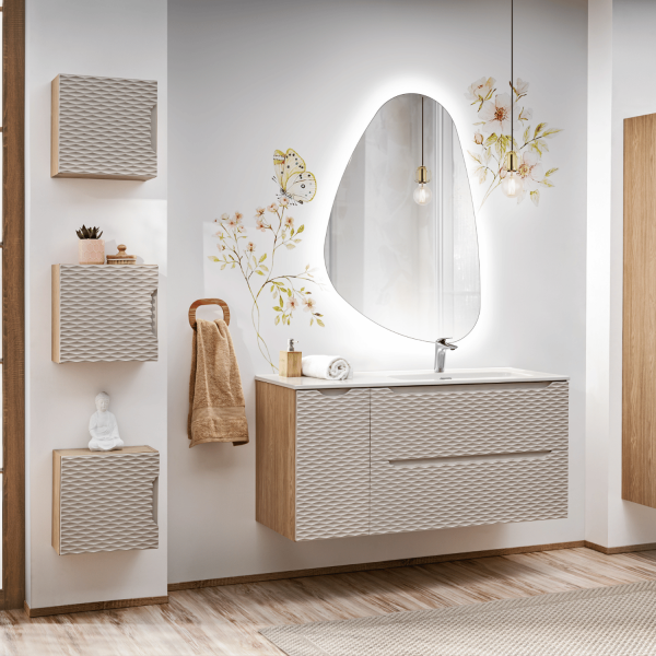 Nowoczesna Szafka Podblatowa Regał pod Blat 30 cm Dąb Olejowany Beżowy OCEAN BEIGE Comad