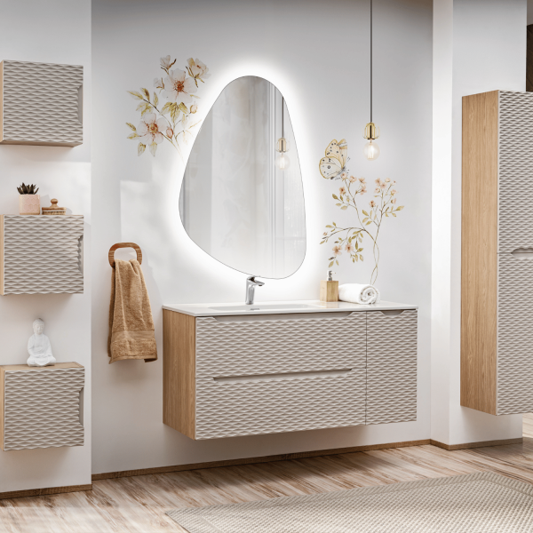 Nowoczesna Szafka Podblatowa Regał pod Blat 30 cm Dąb Olejowany Beżowy OCEAN BEIGE Comad