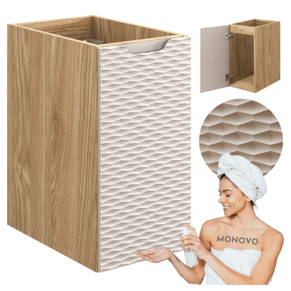 Nowoczesna Szafka Podblatowa Regał pod Blat 30 cm Dąb Olejowany Beżowy OCEAN BEIGE Comad