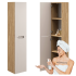 Nowoczesny Słupek Łazienkowy Wysoki Wiszący Boho Beżowy Dąb OCEAN BEIGE Comad