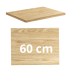 Nowoczesny Łazienkowy Blat do Łazienki Fryzjerski 60x46 cm Dąb Olejowany Boho Płyta MDF 25 mm OCEAN Comad