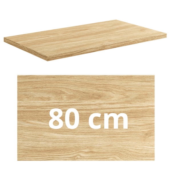 Nowoczesny Blat do Łazienki Fryzjerski 80x46 cm Dąb Olejowany Boho Płyta MDF 25 mm OCEAN Comad