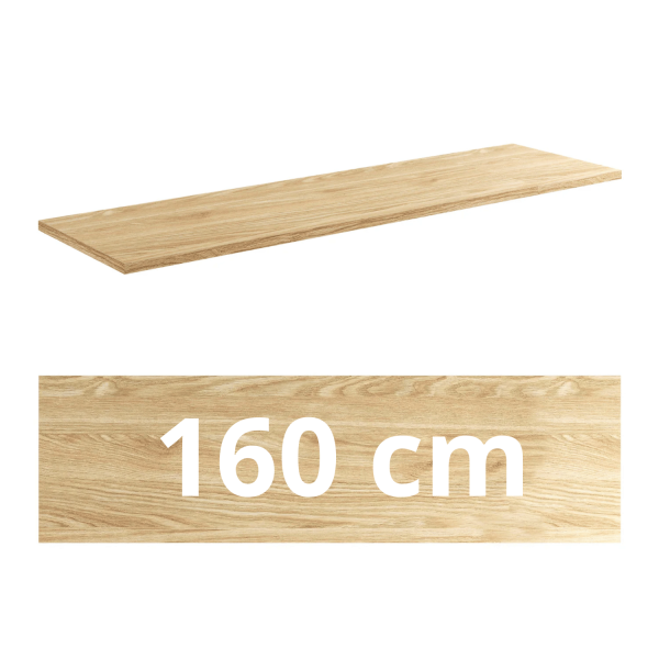 Duży Blat Łazienkowy Fryzjerski 160x46 cm Dąb Olejowany Boho Nowoczesny Płyta MDF OCEAN Comad
