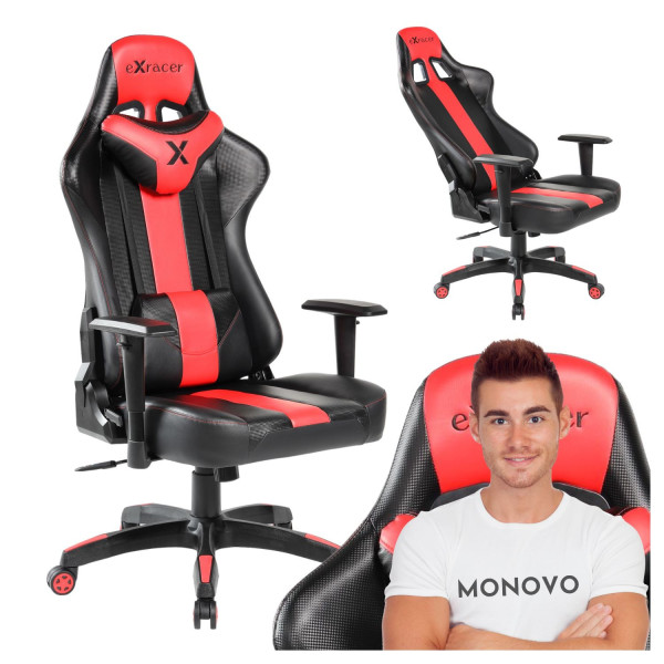 Fotel Obrotowy Gamingowy KOLI Czarny Czerwony