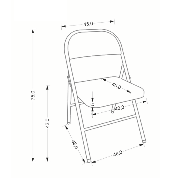 Krzesło Metalowe Składane Konferencyjne Cateringowe Ogrodowe Całe Białe K565 Halmar