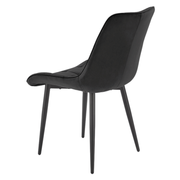 Nowoczesne Krzesło do Jadalni Salonu Loft Metalowe Czarne Welurowe K580 Halmar