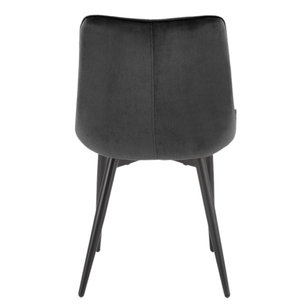 Nowoczesne Krzesło do Jadalni Salonu Loft Metalowe Czarne Welurowe K580 Halmar