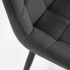 Nowoczesne Krzesło do Jadalni Salonu Loft Metalowe Czarne Welurowe K580 Halmar