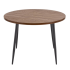 Nowoczesny Stół Okrągły 105 cm do Jadalni Loft Orzech Czarny Wzór Desek Vintage Retro BARRY Halmar