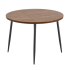 Nowoczesny Stół Okrągły 105 cm do Jadalni Loft Orzech Czarny Wzór Desek Vintage Retro BARRY Halmar