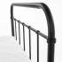 Dwuosobowe Łóżko Metalowe Czarne Loft Industrialne 140 cm ze Stelażem LINDA Halmar