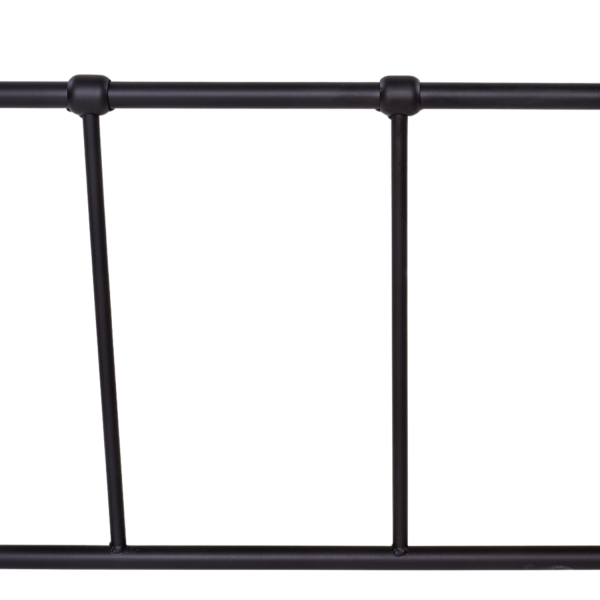 Dwuosobowe Łóżko Metalowe Czarne Loft Industrialne 140 cm ze Stelażem LINDA Halmar