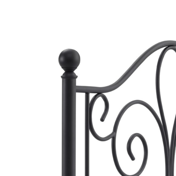 Stylowe Łóżko Metalowe 140x200 do Sypialni Eleganckie Designerskie Czarne Matowe PANAMA Halmar