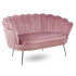 Różowa Sofa Tapicerowana do Salonu Boho Srebrne Nogi Chrom Różowy Nowoczesny Welur ZENDAYA