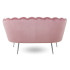 Różowa Sofa Tapicerowana do Salonu Boho Srebrne Nogi Chrom Różowy Nowoczesny Welur ZENDAYA