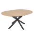 Nowoczesny Stół Rozkładany Okrągły 120-200x120 cm do Salonu Jadalni Loft Dąb Naturalny ACORD Halmar