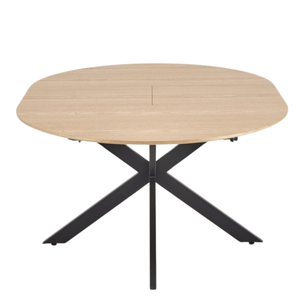 Nowoczesny Stół Rozkładany Okrągły 120-200x120 cm do Salonu Jadalni Loft Dąb Naturalny ACORD Halmar