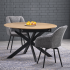 Nowoczesny Stół Rozkładany Okrągły 120-200x120 cm do Salonu Jadalni Loft Dąb Naturalny ACORD Halmar