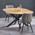 Nowoczesny Stół Rozkładany Okrągły 120-200x120 cm do Salonu Jadalni Loft Dąb Naturalny ACORD Halmar