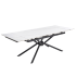 Nowoczesny Designerski Ceramiczny Stół Rozkładany 160-220x90 do Salonu Biały Marmur Czarny VITORINO Halmar