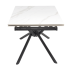 Nowoczesny Designerski Ceramiczny Stół Rozkładany 160-220x90 do Salonu Biały Marmur Czarny VITORINO Halmar