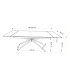 Nowoczesny Designerski Ceramiczny Stół Rozkładany 160-220x90 do Salonu Biały Marmur Czarny VITORINO Halmar