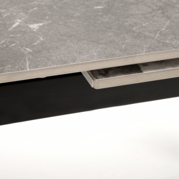 Nowoczesny Rozkładany Stół Ceramiczny 141-201x81 cm do Salonu Jadalni Szary Marmur FELIX Halmar