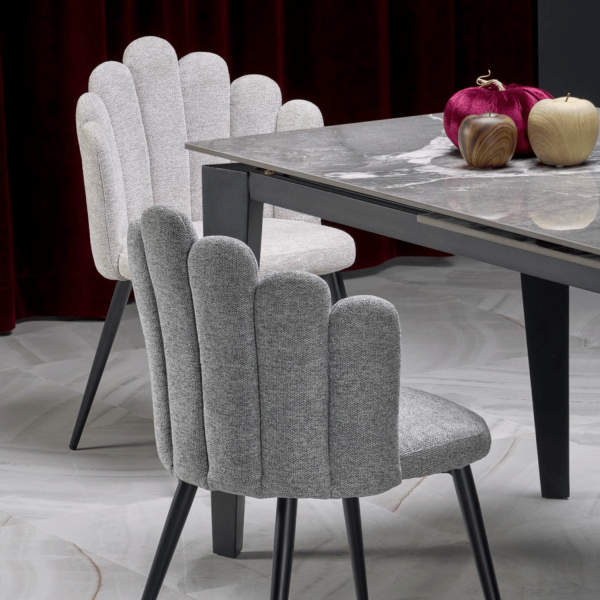 Nowoczesny Rozkładany Stół Ceramiczny 141-201x81 cm do Salonu Jadalni Szary Marmur FELIX Halmar