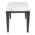 Designerski Nowoczesny Rozkładany Stół Ceramiczny 141-201x81 do Salonu Biały Marmur FELIX Halmar