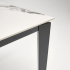 Designerski Nowoczesny Rozkładany Stół Ceramiczny 141-201x81 do Salonu Biały Marmur FELIX Halmar