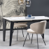 Designerski Nowoczesny Rozkładany Stół Ceramiczny 141-201x81 do Salonu Biały Marmur FELIX Halmar