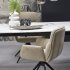 Designerski Nowoczesny Rozkładany Stół Ceramiczny 141-201x81 do Salonu Biały Marmur FELIX Halmar