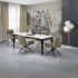 Designerski Nowoczesny Rozkładany Stół Ceramiczny 141-201x81 do Salonu Biały Marmur FELIX Halmar