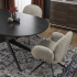 Nowoczesny Duży Owalny Stół Rozkładany 180-240x100 cm Czarny do Salonu Loft SANDRO Halmar