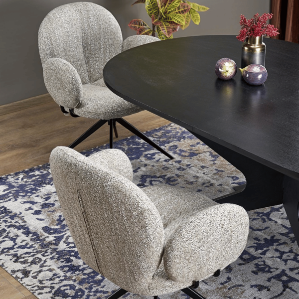 Nowoczesny Duży Owalny Stół Rozkładany 180-240x100 cm Czarny do Salonu Loft SANDRO Halmar