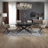 Nowoczesny Duży Owalny Stół Rozkładany 180-240x100 cm Czarny do Salonu Loft SANDRO Halmar