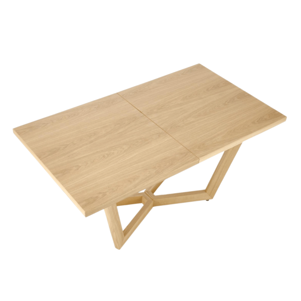 Nowoczesny Stół do Salonu Rozkładany 160-250 cm Dębowy Dąb Naturalny Boho Japandi MASSIVE 3 Halmar