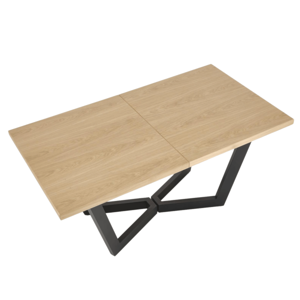 Nowoczesny Stół Rozkładany 160-250x90 cm do Salonu Loft Dębowy Dąb Naturalny MASSIVE 2 Halmar
