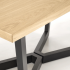 Nowoczesny Stół Rozkładany 160-250x90 cm do Salonu Loft Dębowy Dąb Naturalny MASSIVE 2 Halmar