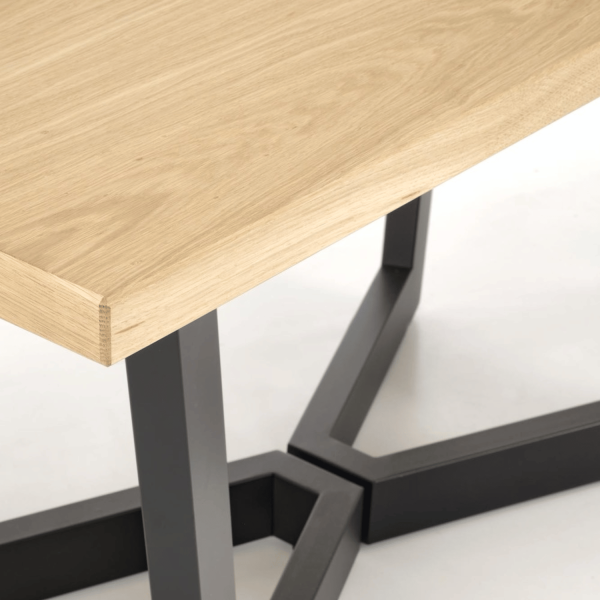 Nowoczesny Stół Rozkładany 160-250x90 cm do Salonu Loft Dębowy Dąb Naturalny MASSIVE 2 Halmar