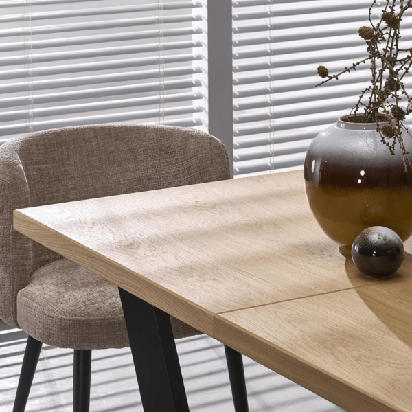 Nowoczesny Stół Rozkładany 160-250x90 cm do Salonu Loft Dębowy Dąb Naturalny MASSIVE 2 Halmar