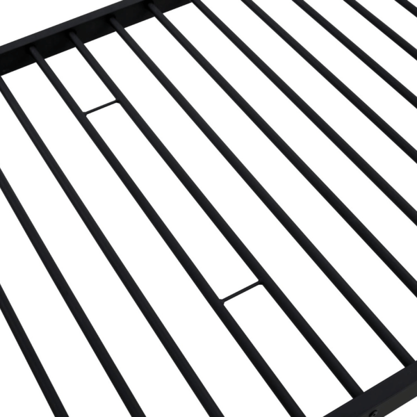 Łóżko Piętrowe ze Stelażem Metalowe 90x200 cm Młodzieżowe Dziecięce Nowoczesne Czarne ELDAVA