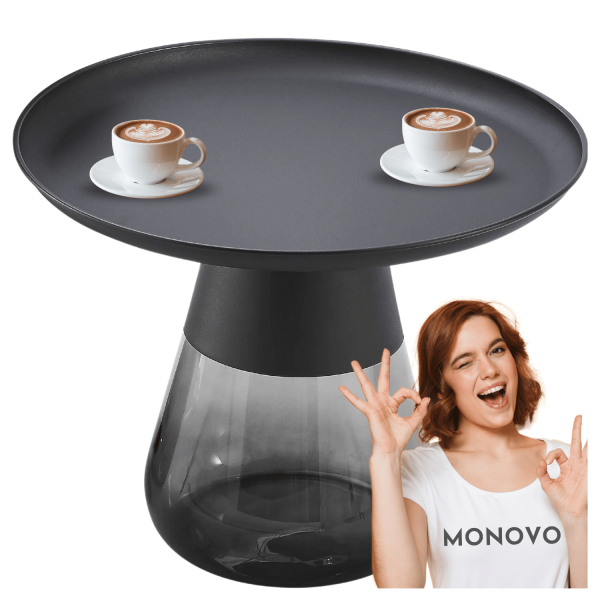 Nowoczesny Stolik Kawowy Okrągły do Salonu Sypialni Loft TIFFANY