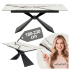 Designerski Duży Stół Rozkładany 180-230x90 cm do Salonu Loft Biały Marmur Ceramiczny LUCIANO Halmar