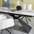 Designerski Duży Stół Rozkładany 180-230x90 cm do Salonu Loft Biały Marmur Ceramiczny LUCIANO Halmar