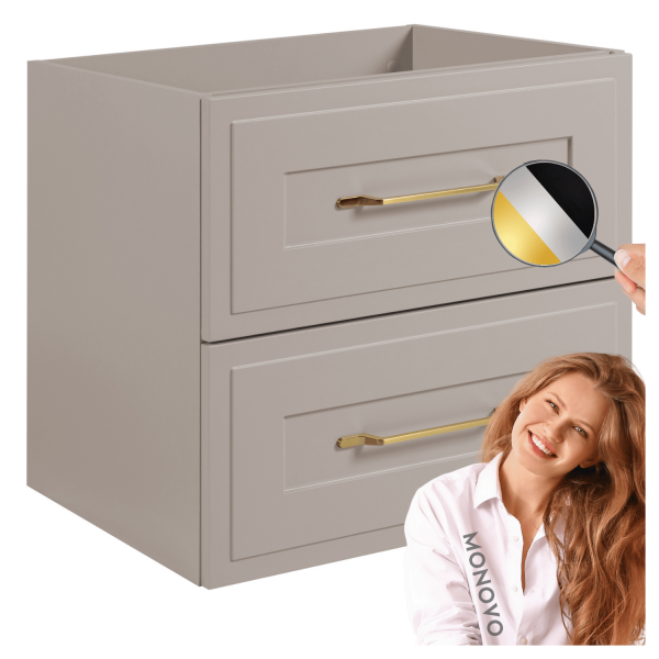 Nowoczesna Szafka Łazienkowa pod Umywalkę 60 cm Kaszmirowa Stylowa Vintage Retro CLASSIC