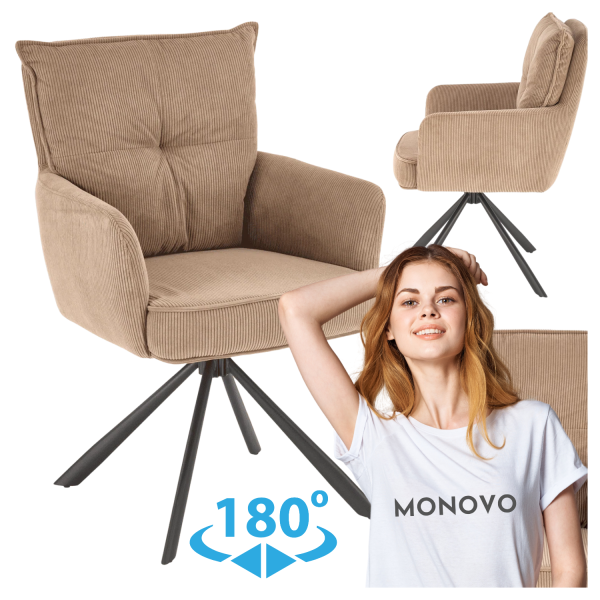 Krzesło Obrotowe Tapicerowane K528 Cappuccino Halmar